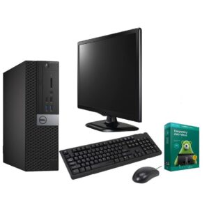 DELL OptiPlex 3050 SFF Combo Core i5 7500, 8GB, 256GB SSD, 19" Wide, KBE & MSE, MS Win10 Pro (Certified Refurbished)