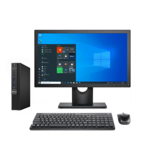 Dell OptiPlex 3050 USFF Desktop PC - Intel i5-6500 6th Gen, 8GB DDR4 RAM, 256GB SSD, Windows 10 Pro, 19" LED Monitor, USB Keyboard & Mouse (Certified Refurbished)