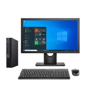Dell OptiPlex 3060 MFF Bundle – Intel Core i5, 8GB DDR4, 256GB NVMe, Windows 11 Pro, 19″ LED Monitor, USB Keyboard & Mouse
