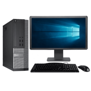 Dell Optiplex 7020 SFF Desktop Combo- Intel Core i5 4th Gen, 8GB DDR3, 256GB SSD, 19" Wide Monitor, MS Windows 10 Pro 64-Bit, Kaspersky Antivirus, New Keyboard & Mouse Set (Certified Refurbished)