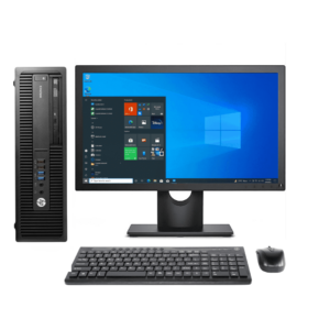 HP EliteDesk 800 G2 SFF Desktop PC Combo – Intel Core i5-6500 6th Gen, 8GB DDR4 RAM, 500GB HDD, Windows 10, 19" Wide LED Monitor, New USB Keyboard & Mouse (Certified Refurbished)