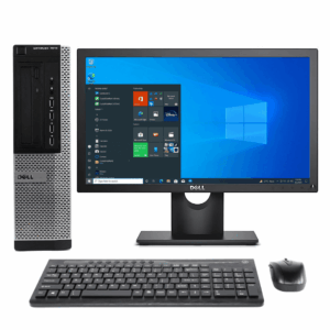 Dell Optiplex 7010 SFF Desktop Combo - Intel Core I3 2nd Gen, 4GB, DDR3, 250GB HDD, MS Win10 Pro , 17" Square Monitor, New Keyboard & Mouse Set (Certified Refurbished)
