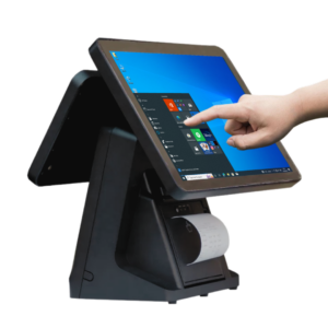 Integrated POS System - 15.6" Touch Terminal, 80mm Thermal Slip Printer and 10" Price Customer Display - Intel Celeron J1900 1.99 GHz, 8GB RAM, 128GB SSD, Win10 Pro & On-board WiFi (New)