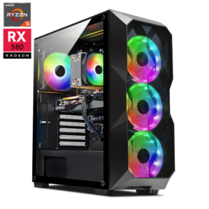 AMD Ryzen 5 3400G 3.7GHz Gaming PC -16GB DDR4 RAM-500GB NVME SSD-700W Gold PSU-AMD Radeon RX 580 8GB GDDR5 GPU-Windows 11 Pro 64-bit (New)